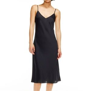 Aritzia Wilfred Only Slip Midi Dress Black Medium